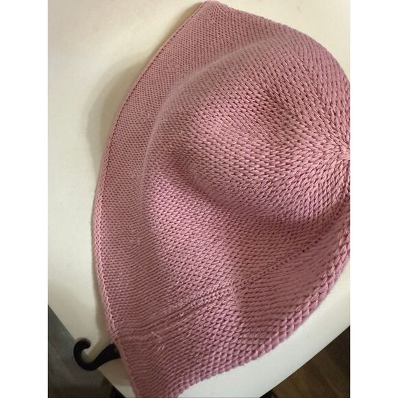 Zara Kids Girls Knit Lightweight Cotton Blend Bucket Hat Pink Size 10-14 NWT - Picture 1 of 8